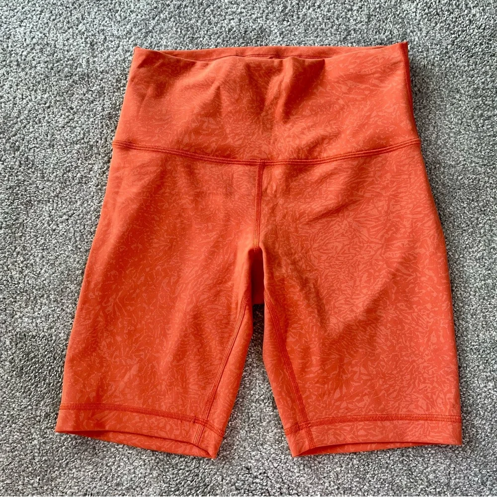 lululemon athletica Orange Bike Shorts - Picture 1 of 3